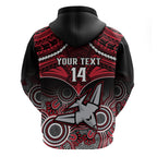 Personalised Essendon Football Hoodie Bombers Aboriginal Mix Polynesian Pattern LT14