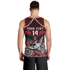 Personalised Essendon Football Men Tank Top Bombers Aboriginal Mix Polynesian Pattern LT14