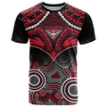 Personalised Essendon Football T Shirt Bombers Aboriginal Mix Polynesian Pattern LT14