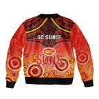 Gold Coast Football Bomber Jacket Suns Aboriginal Mix Polynesian Pattern LT14
