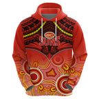 Gold Coast Football Hoodie Suns Aboriginal Mix Polynesian Pattern LT14