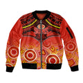 Gold Coast Football Sleeve Zip Bomber Jacket Suns Aboriginal Mix Polynesian Pattern LT14
