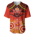 Personalised Gold Coast Football Baseball Jersey Suns Aboriginal Mix Polynesian Pattern LT14