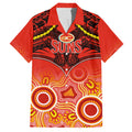 Personalised Gold Coast Football Hawaiian Shirt Suns Aboriginal Mix Polynesian Pattern LT14
