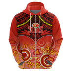 Personalised Gold Coast Football Hoodie Suns Aboriginal Mix Polynesian Pattern LT14