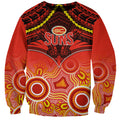 Personalised Gold Coast Football Sweatshirt Suns Aboriginal Mix Polynesian Pattern LT14