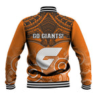 Giants Football Baseball Jacket GWS Aboriginal Mix Polynesian Pattern LT14