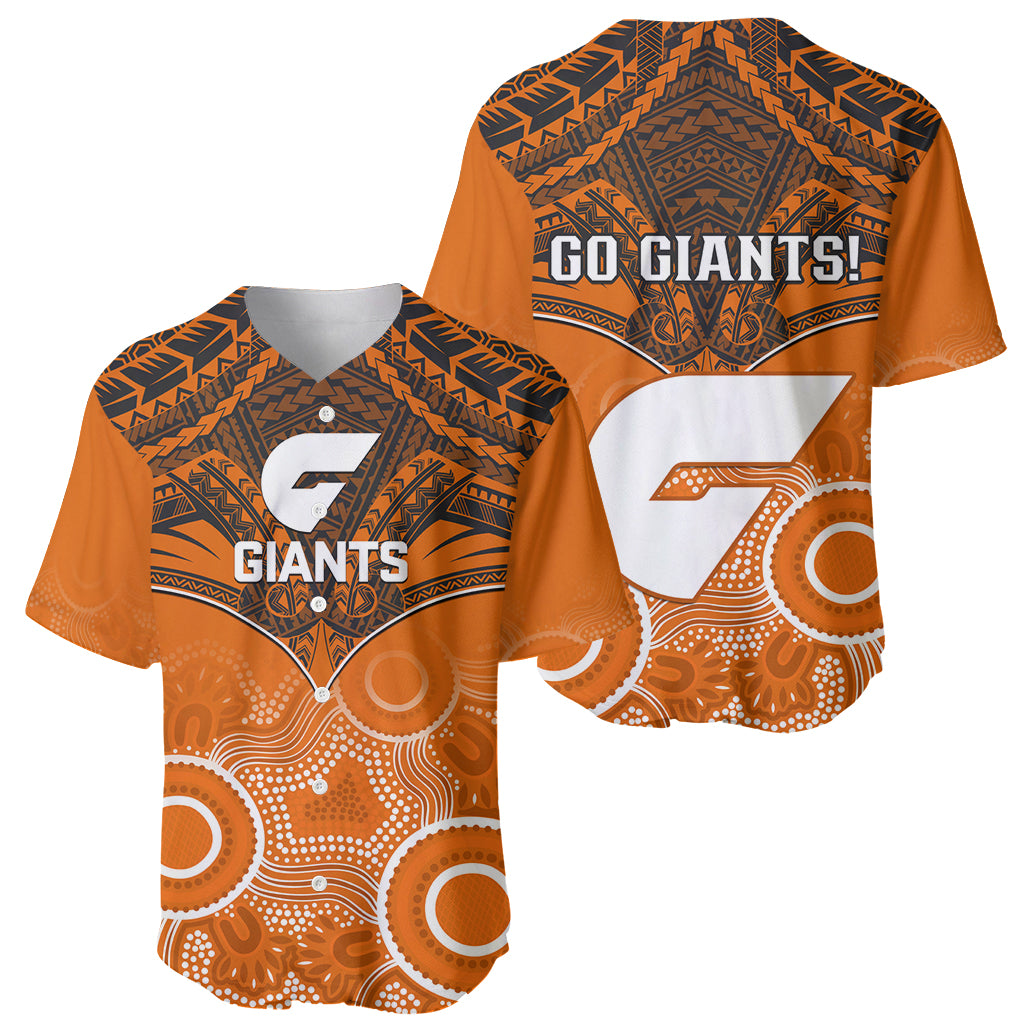 Giants Football Baseball Jersey GWS Aboriginal Mix Polynesian Pattern LT14