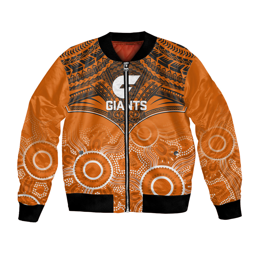 Giants Football Bomber Jacket GWS Aboriginal Mix Polynesian Pattern LT14