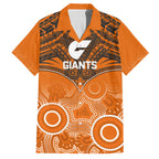 Giants Football Hawaiian Shirt GWS Aboriginal Mix Polynesian Pattern LT14