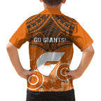 Giants Football Hawaiian Shirt GWS Aboriginal Mix Polynesian Pattern LT14