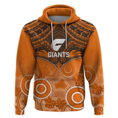 Giants Football Hoodie GWS Aboriginal Mix Polynesian Pattern LT14