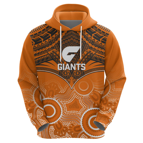 Giants Football Hoodie GWS Aboriginal Mix Polynesian Pattern LT14