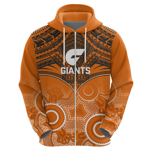 Giants Football Hoodie GWS Aboriginal Mix Polynesian Pattern LT14