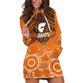 Giants Football Hoodie Dress GWS Aboriginal Mix Polynesian Pattern LT14