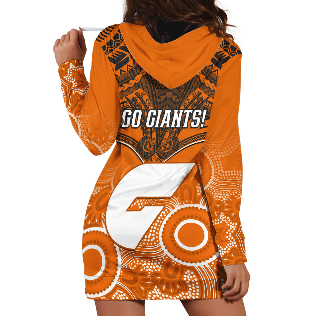 Giants Football Hoodie Dress GWS Aboriginal Mix Polynesian Pattern LT14
