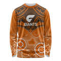 Giants Football Long Sleeve Shirt GWS Aboriginal Mix Polynesian Pattern LT14