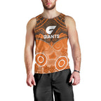 Giants Football Men Tank Top GWS Aboriginal Mix Polynesian Pattern LT14