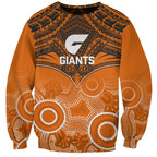 Giants Football Sweatshirt GWS Aboriginal Mix Polynesian Pattern LT14