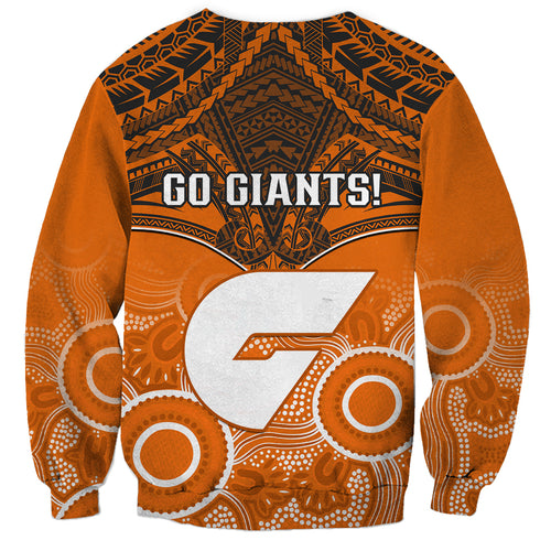 Giants Football Sweatshirt GWS Aboriginal Mix Polynesian Pattern LT14
