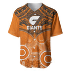 Personalised Giants Football Baseball Jersey GWS Aboriginal Mix Polynesian Pattern LT14