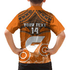 Personalised Giants Football Hawaiian Shirt GWS Aboriginal Mix Polynesian Pattern LT14