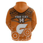 Personalised Giants Football Hoodie GWS Aboriginal Mix Polynesian Pattern LT14