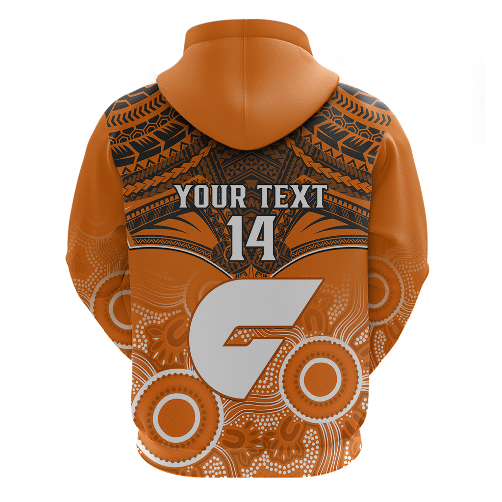 Personalised Giants Football Hoodie GWS Aboriginal Mix Polynesian Pattern LT14