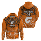 Personalised Giants Football Hoodie GWS Aboriginal Mix Polynesian Pattern LT14