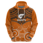 Personalised Giants Football Hoodie GWS Aboriginal Mix Polynesian Pattern LT14