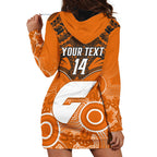Personalised Giants Football Hoodie Dress GWS Aboriginal Mix Polynesian Pattern LT14