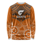 Personalised Giants Football Long Sleeve Shirt GWS Aboriginal Mix Polynesian Pattern LT14