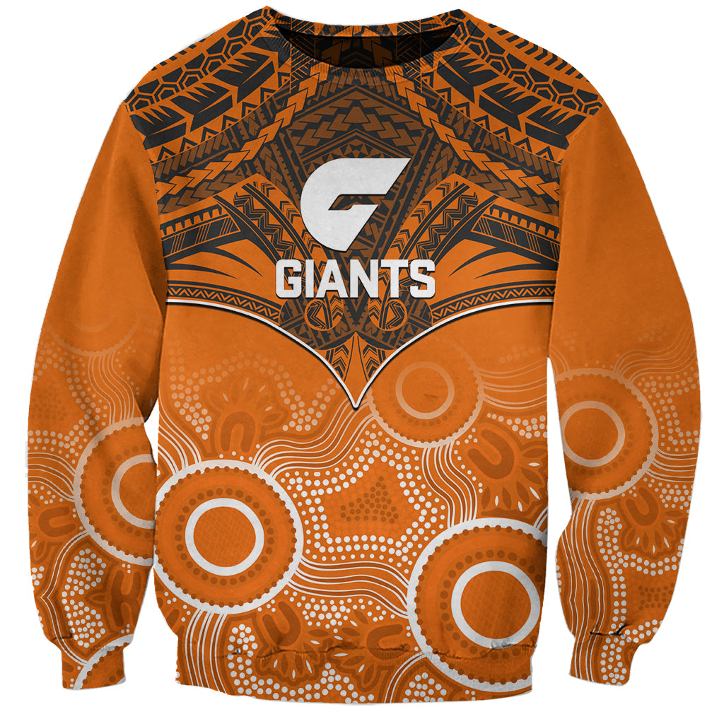 Personalised Giants Football Sweatshirt GWS Aboriginal Mix Polynesian Pattern LT14
