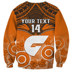 Personalised Giants Football Sweatshirt GWS Aboriginal Mix Polynesian Pattern LT14