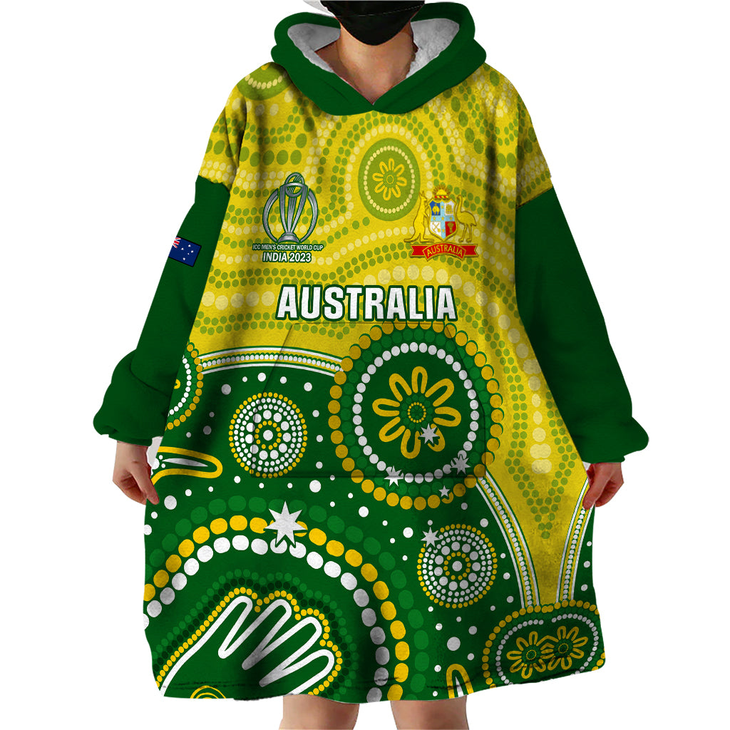 australia-cricket-wearable-blanket-hoodie-aboriginal-2023-go-champions-world-cup