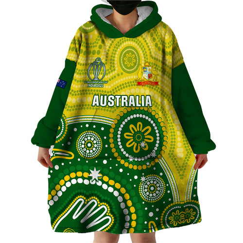 australia-cricket-wearable-blanket-hoodie-aboriginal-2023-go-champions-world-cup