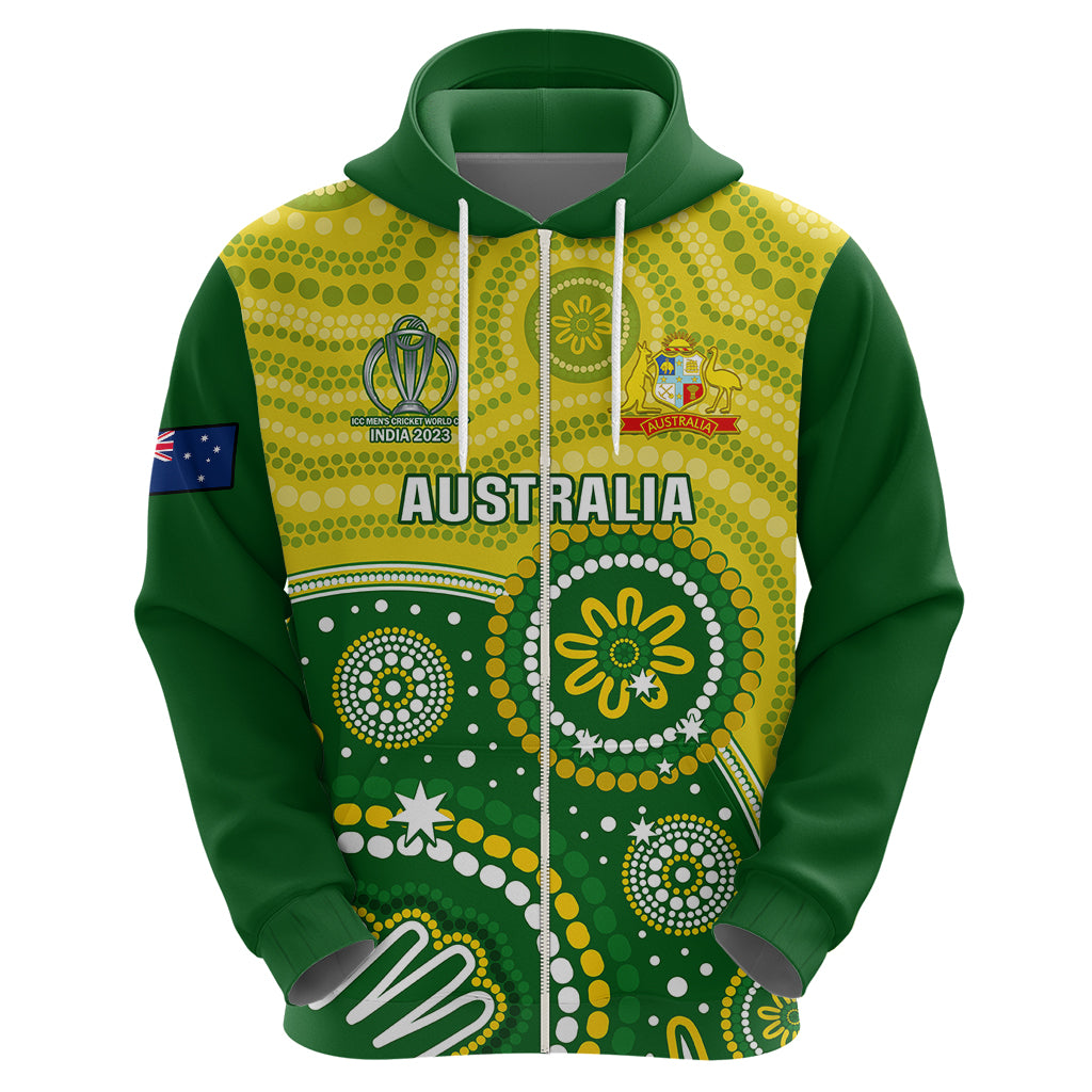 personalised-australia-cricket-hoodie-aboriginal-2023-go-champions-world-cup