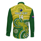 personalised-australia-cricket-long-sleeve-button-shirt-aboriginal-2023-go-champions-world-cup