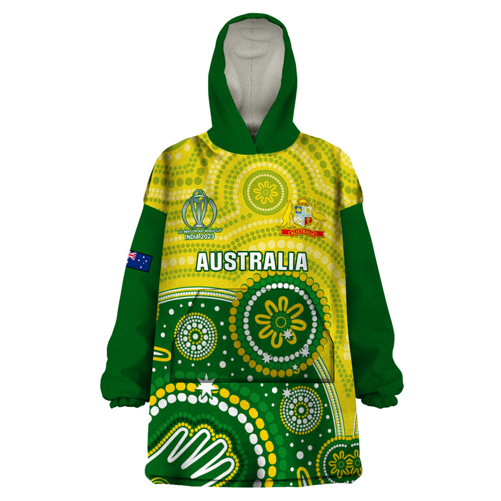 personalised-australia-cricket-wearable-blanket-hoodie-aboriginal-2023-go-champions-world-cup