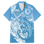 Personalised New Zealand Autism Awareness Family Matching Mermaid Dress and Hawaiian Shirt NZ Fern With Maori Koru Lizard