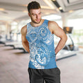 Personalised New Zealand Autism Awareness Men Tank Top NZ Fern With Maori Koru Lizard