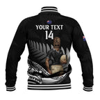 Custom New Zealand Silver Fern Rugby Baseball Jacket 2024 Aotearoa Maori Mascot Go All Black