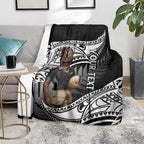Custom New Zealand Silver Fern Rugby Blanket 2024 Aotearoa Maori Mascot Go All Black