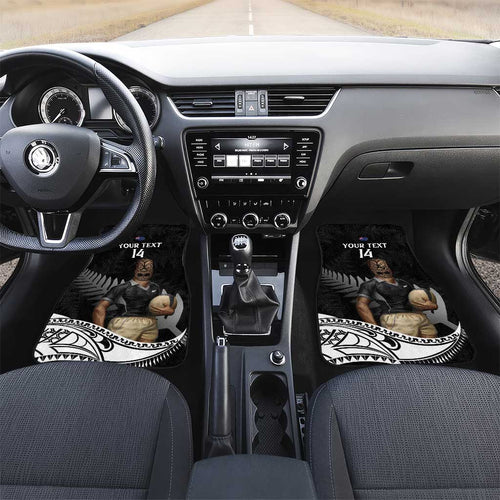 Custom New Zealand Silver Fern Rugby Car Mats 2024 Aotearoa Maori Mascot Go All Black
