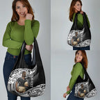 Custom New Zealand Silver Fern Rugby Grocery Bag 2024 Aotearoa Maori Mascot Go All Black