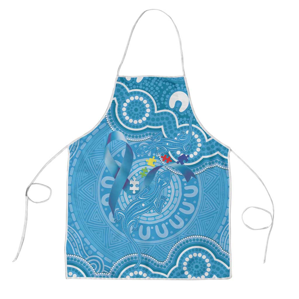 Australia Indigenous Apron Blue Ribbon Lizards Autism Awareness - Aussie Hoodie