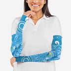 Australia Indigenous Arm Sleeves Blue Ribbon Lizards Autism Awareness - Aussie Hoodie