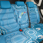 Australia Indigenous Back Car Seat Cover Blue Ribbon Lizards Autism Awareness - Aussie Hoodie