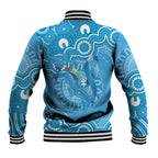 Australia Indigenous Baseball Jacket Blue Ribbon Lizards Autism Awareness - Aussie Hoodie