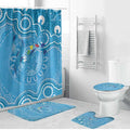 Australia Indigenous Bathroom Set Blue Ribbon Lizards Autism Awareness - Aussie Hoodie